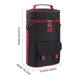 Two-Bottle Insulated Wine Tote with Front Flap Pocket - Image 8