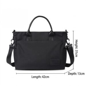 CORDURA Nylon Briefcase with Genuine Leather Handles - Image 7