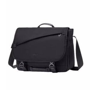 Water-Repellent Nylon Messenger Bag with Laptop Sleeve - Image 1