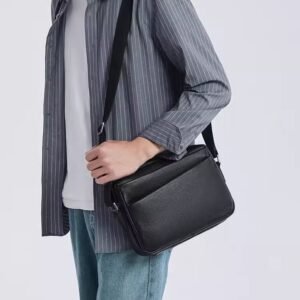 Business-Casual Top-Grain Cowhide Messenger Bag