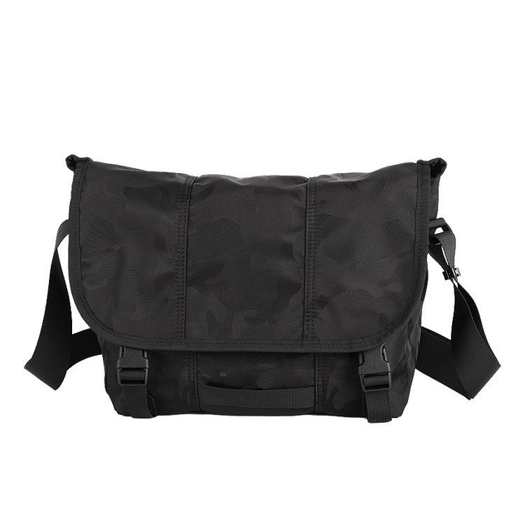 Anti-Theft Camo Nylon Messenger Bag with Tablet Sleeve