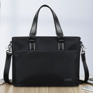 Water-Repellent Nylon Business Tote Briefcase Duo