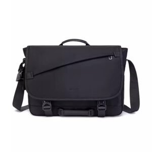 Water-Repellent Nylon Messenger Bag with Laptop Sleeve - Image 2
