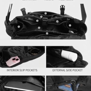 Anti-Theft Camo Nylon Messenger Bag with Tablet Sleeve - Image 4