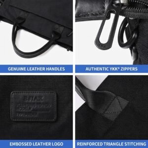 CORDURA Nylon Briefcase with Genuine Leather Handles - Image 4