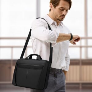 Water-Repellent Multi-Compartment Business Laptop Briefcase - Image 4