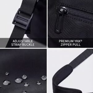 Water-Repellent Nylon Messenger Bag with Laptop Sleeve - Image 5