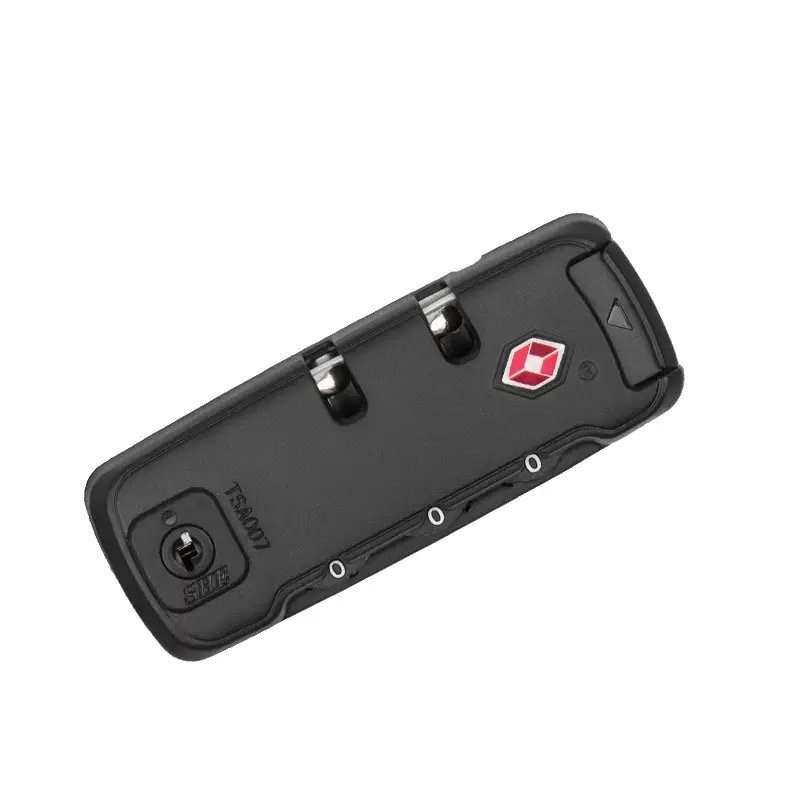 TSA-style 3-digit combination lock integrated into backpack main pocket
