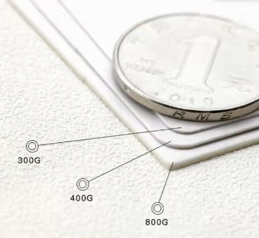 Paper stock thickness comparison for custom hangtag material selection