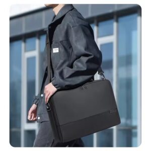 Two-Tone Briefcase with Shockproof 15.6-Inch Laptop Compartment