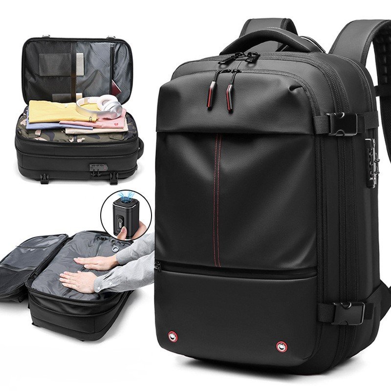Expandable Vacuum Compression Travel Backpack with TSA Lock