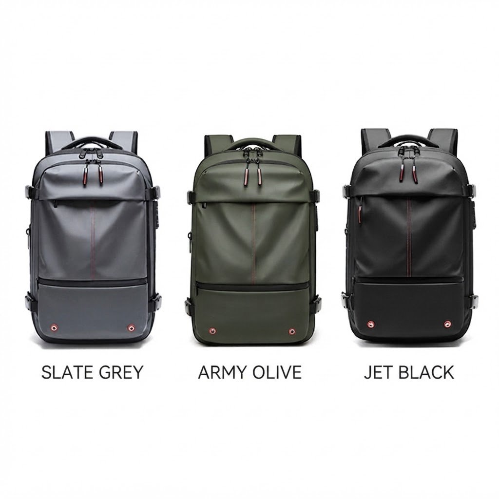 Expandable Vacuum Compression Travel Backpack with TSA Lock