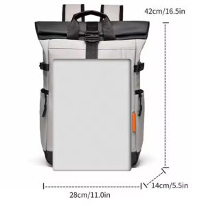 Expandable Roll Top Travel Backpack with Padded Laptop Sleeve - Image 3