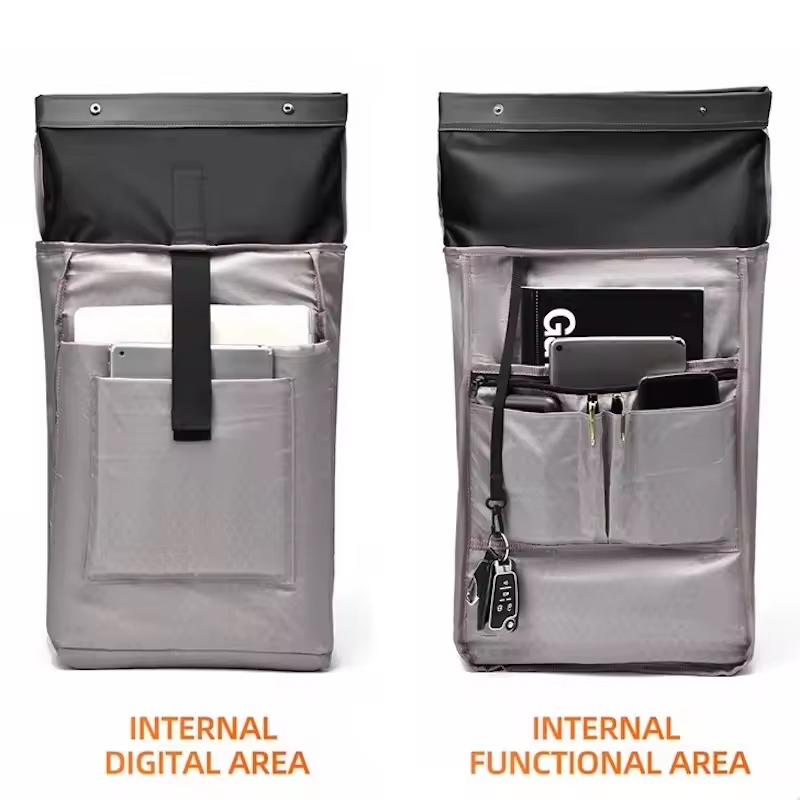 Expandable Roll Top Travel Backpack with Padded Laptop Sleeve