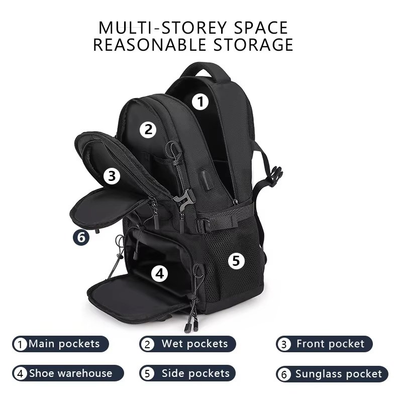 Waterproof 35L Oxford Cycling Trekking Backpack detail image