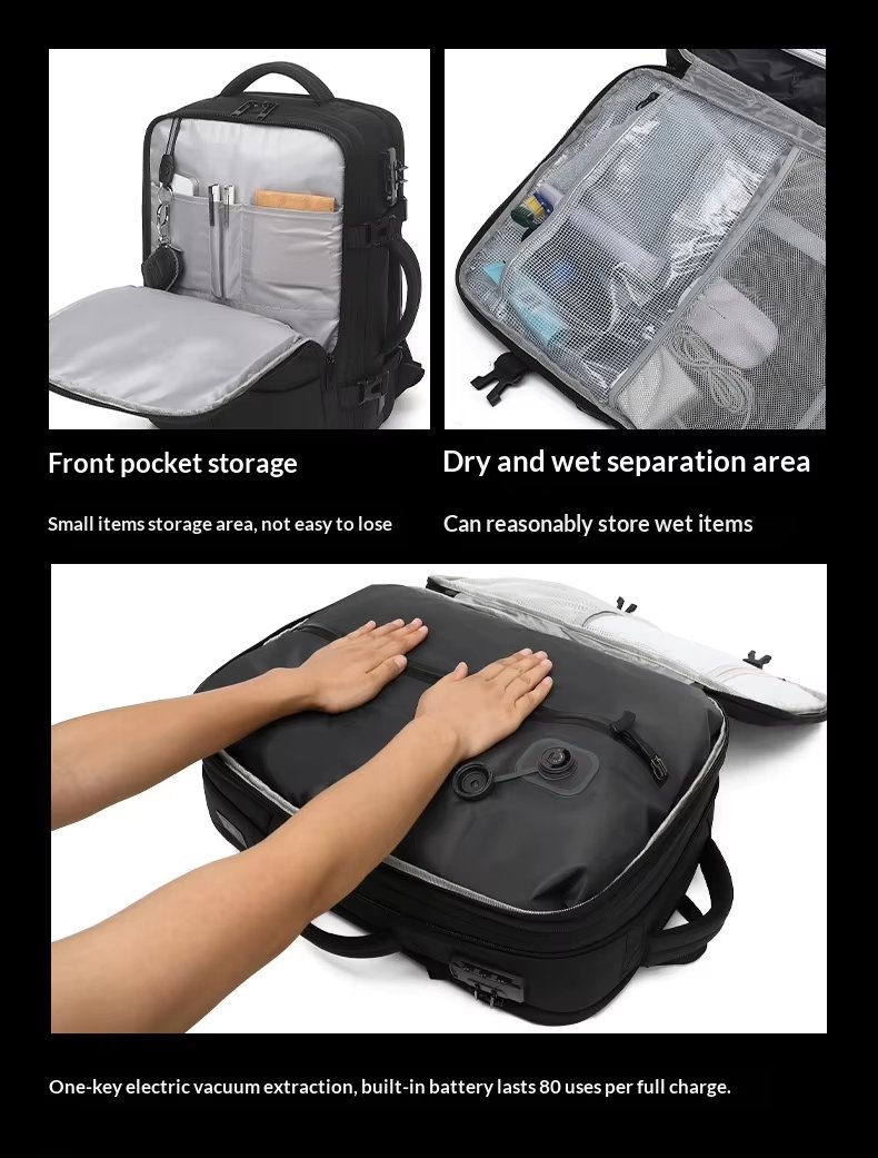 Anti-Theft Water-Resistant Large Capacity Business Travel Oxford Vacuum Backpack product detail