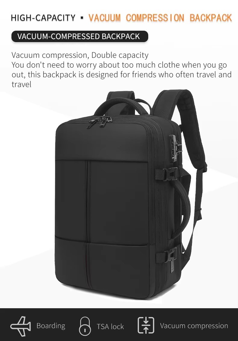 Anti-Theft Water-Resistant Large Capacity Business Travel Oxford Vacuum Backpack product detail