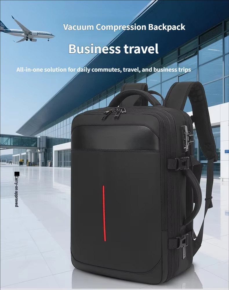 Water-Resistant Large Capacity Expandable Business Travel Oxford Vacuum Backpack product detail