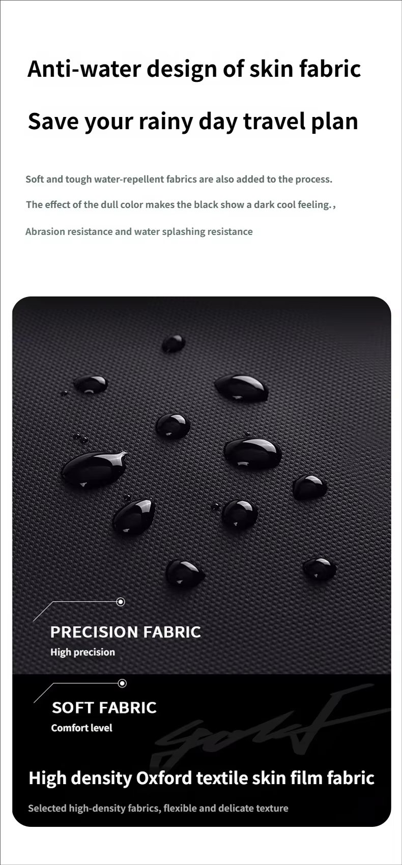Water-Resistant Large Capacity Expandable Business Travel Oxford Vacuum Backpack product detail