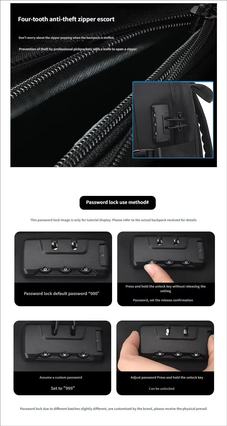 Water-Resistant Large Capacity Expandable Business Travel Oxford Vacuum Backpack product detail