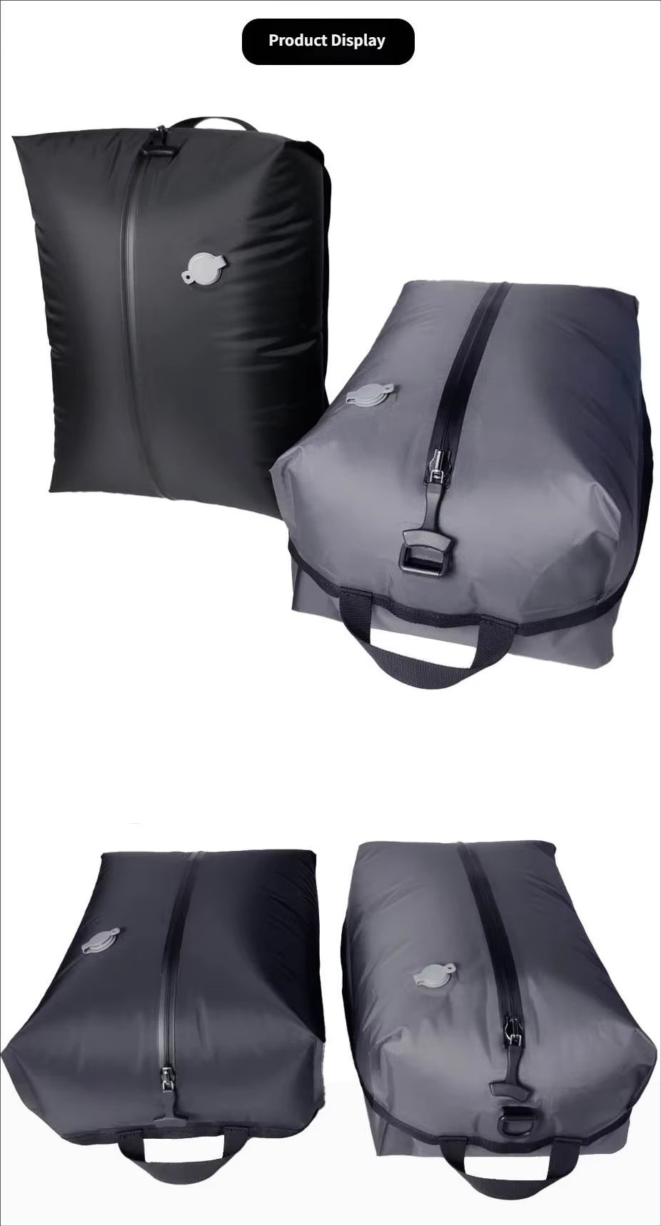 Water-Resistant Large Capacity Business Travel PU Leather Vacuum Backpack product detail
