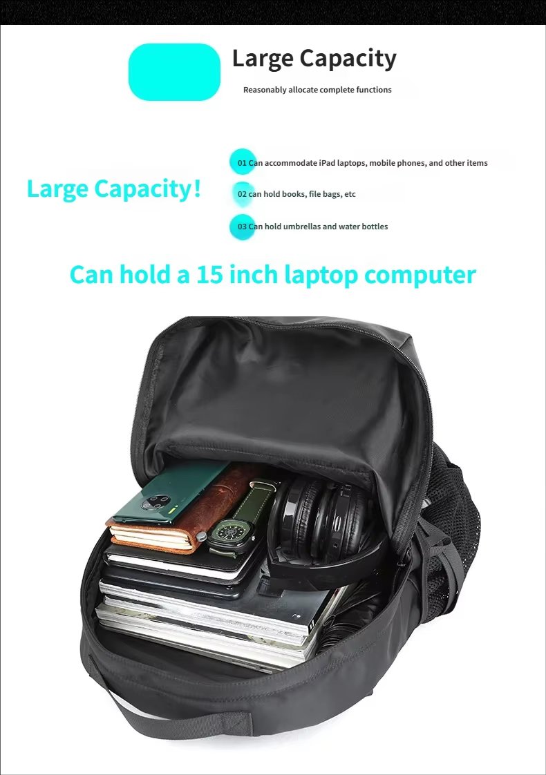 Anti-Theft Water-Resistant Modern Outdoor Travel Oxford Laptop Backpack product detail