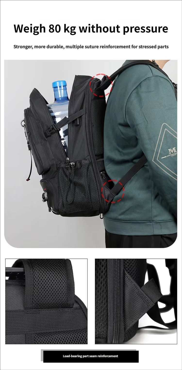Water-Resistant Large Capacity Expandable Business Travel Oxford Laptop Backpack product detail