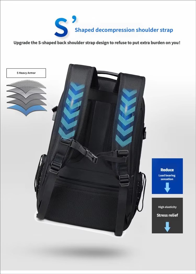 Water-Resistant Large Capacity Expandable Business Travel Oxford Laptop Backpack product detail