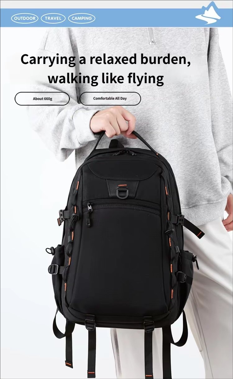 Water-Resistant Large Capacity Modern Outdoor Business Nylon Laptop Backpack product detail