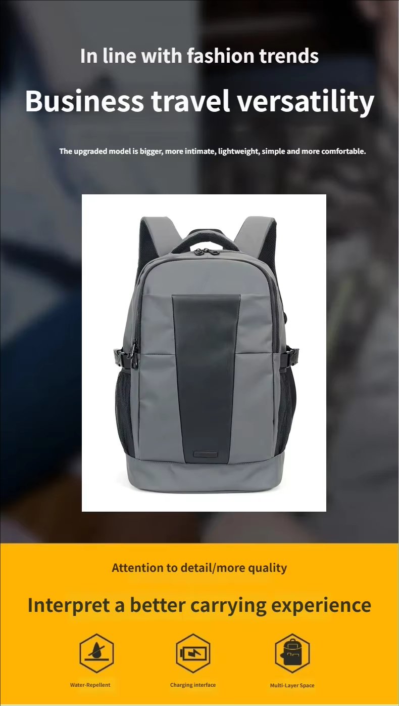 Anti-Theft Water-Resistant Large Capacity Business Travel Nylon Laptop Backpack product detail