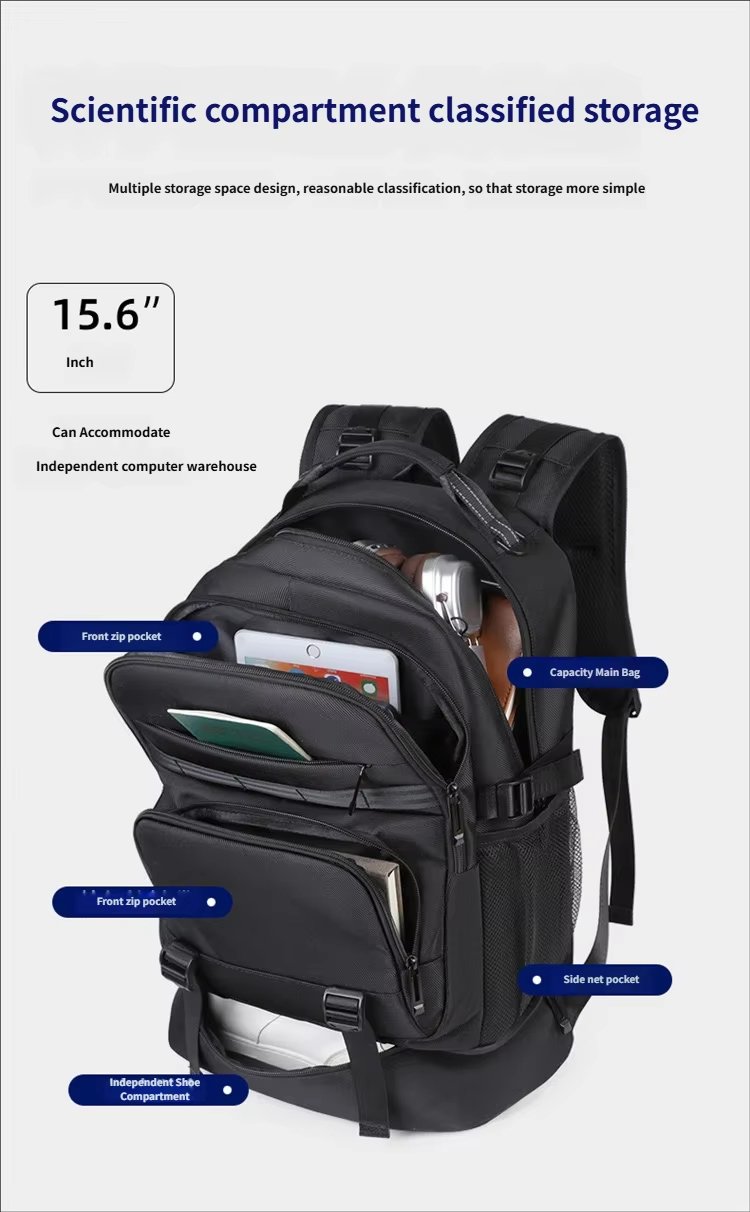 Water-Resistant Business Travel School Oxford Laptop Backpack product detail