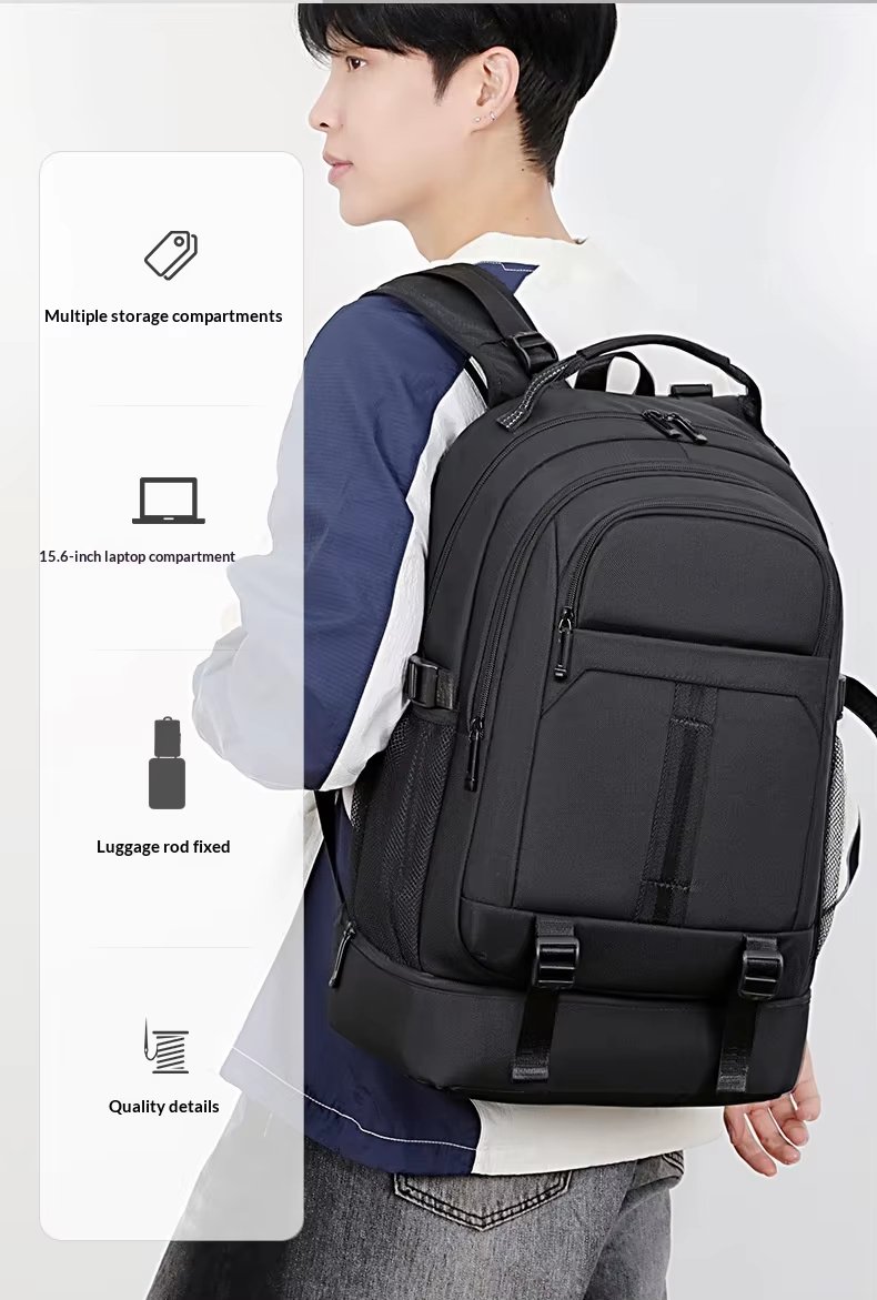 Water-Resistant Large Capacity Modern Outdoor Business Polyester Laptop Backpack product detail