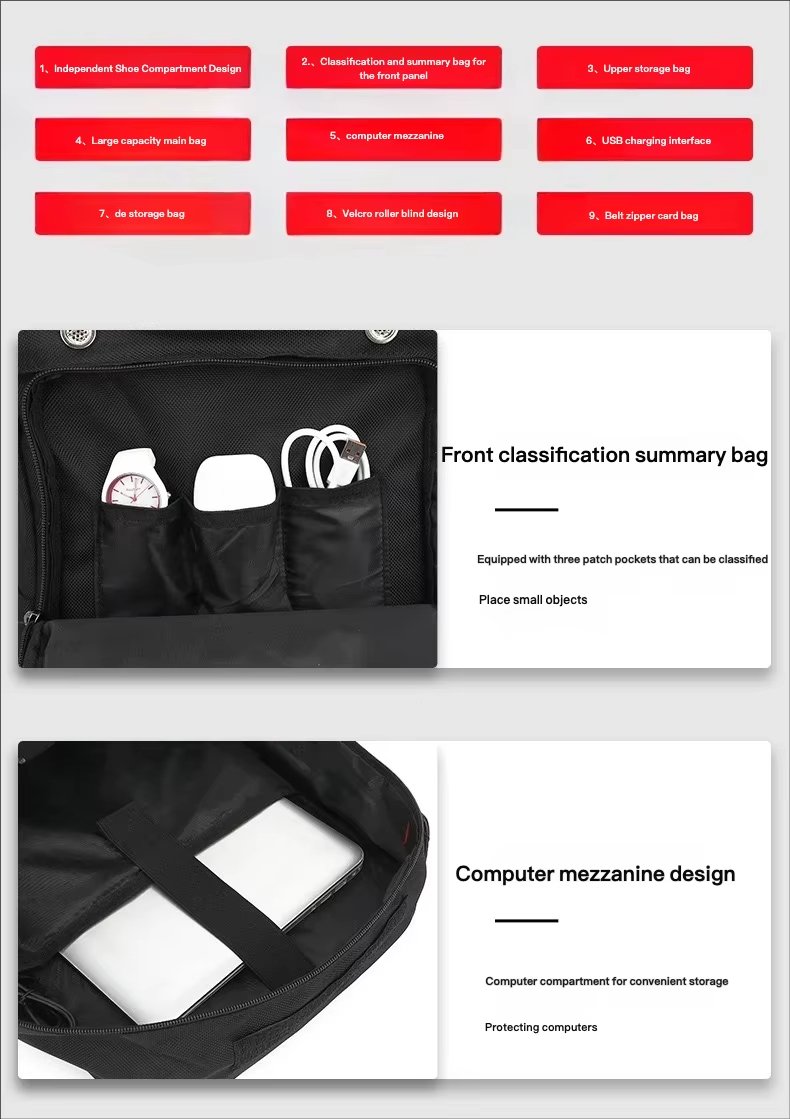 Large Capacity Expandable Outdoor Travel Oxford Large Capacity Backpack product detail