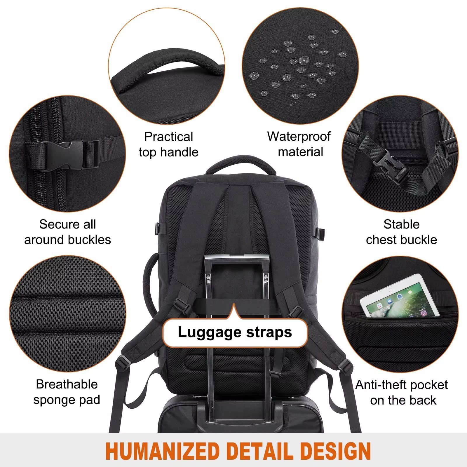 Business Travel Oxford Laptop Backpack product detail