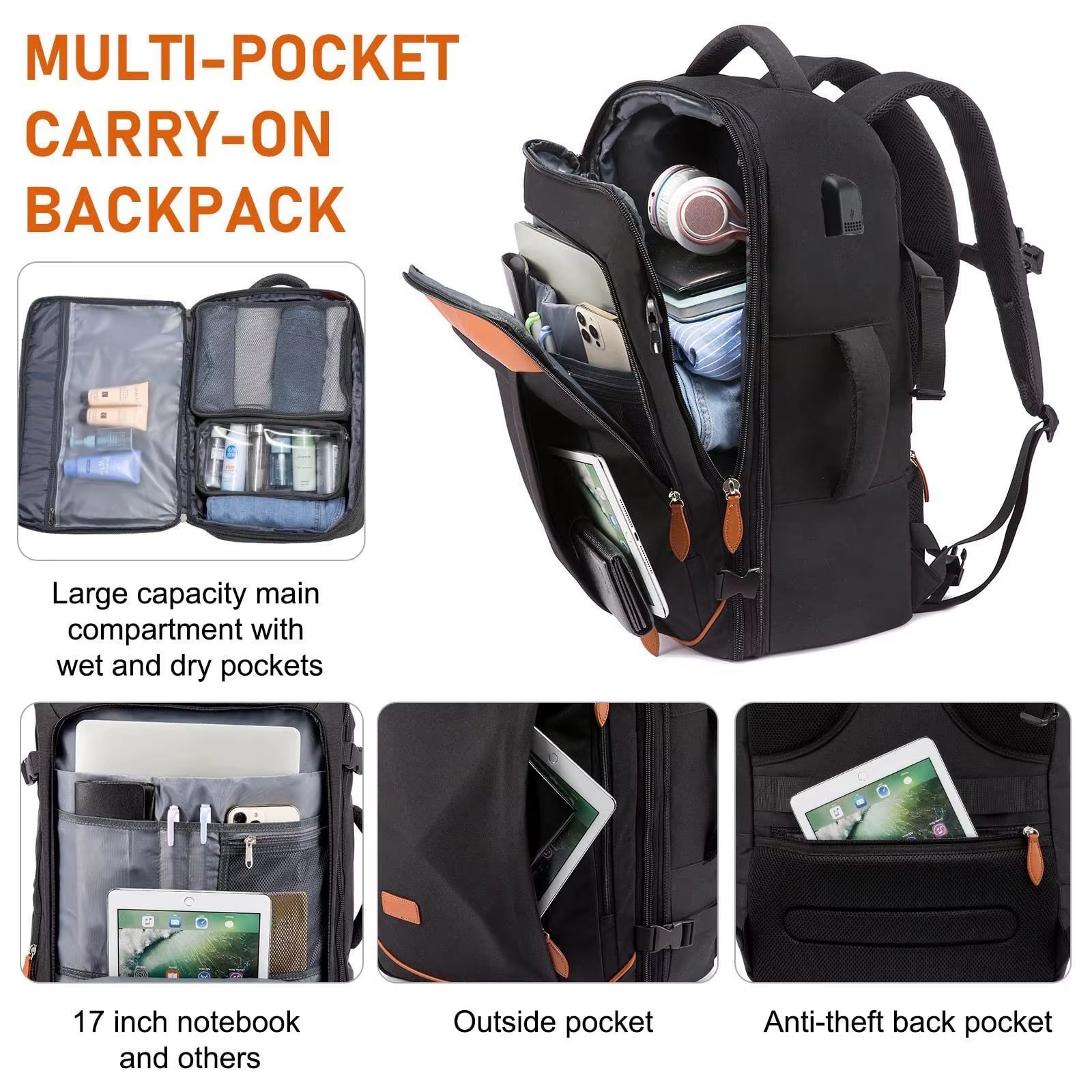Business Travel Oxford Laptop Backpack product detail