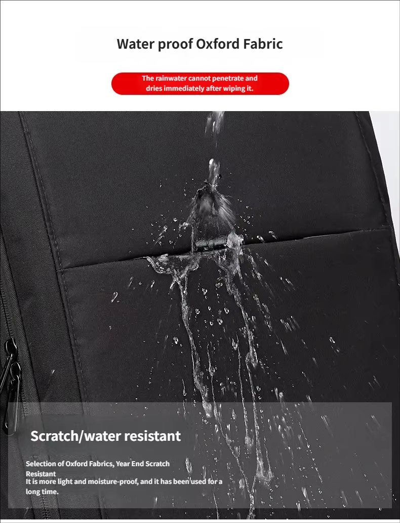 Anti-Theft Water-Resistant Expandable USB Business Oxford Laptop Backpack product detail