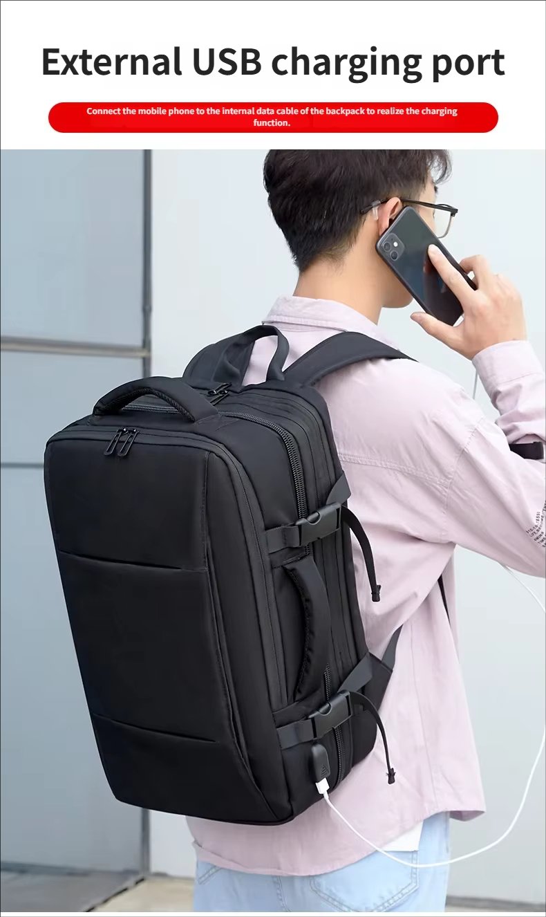 Anti-Theft Water-Resistant Expandable USB Business Oxford Laptop Backpack product detail