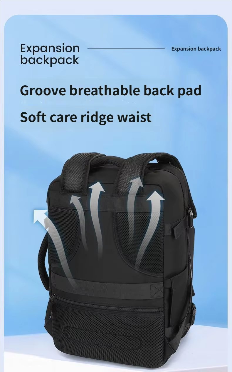 Anti-Theft Expandable Outdoor Business Travel Polyester Laptop Backpack product detail