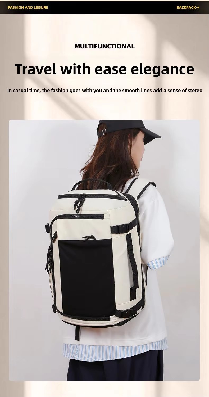 Water-Resistant Large Capacity Expandable Modern Business Nylon Laptop Backpack product detail