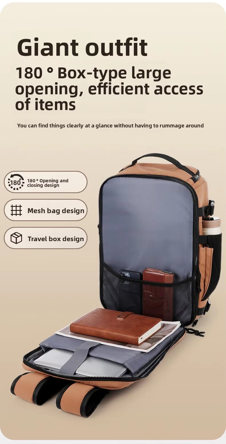 Water-Resistant Large Capacity Expandable Modern Business Nylon Laptop Backpack product detail