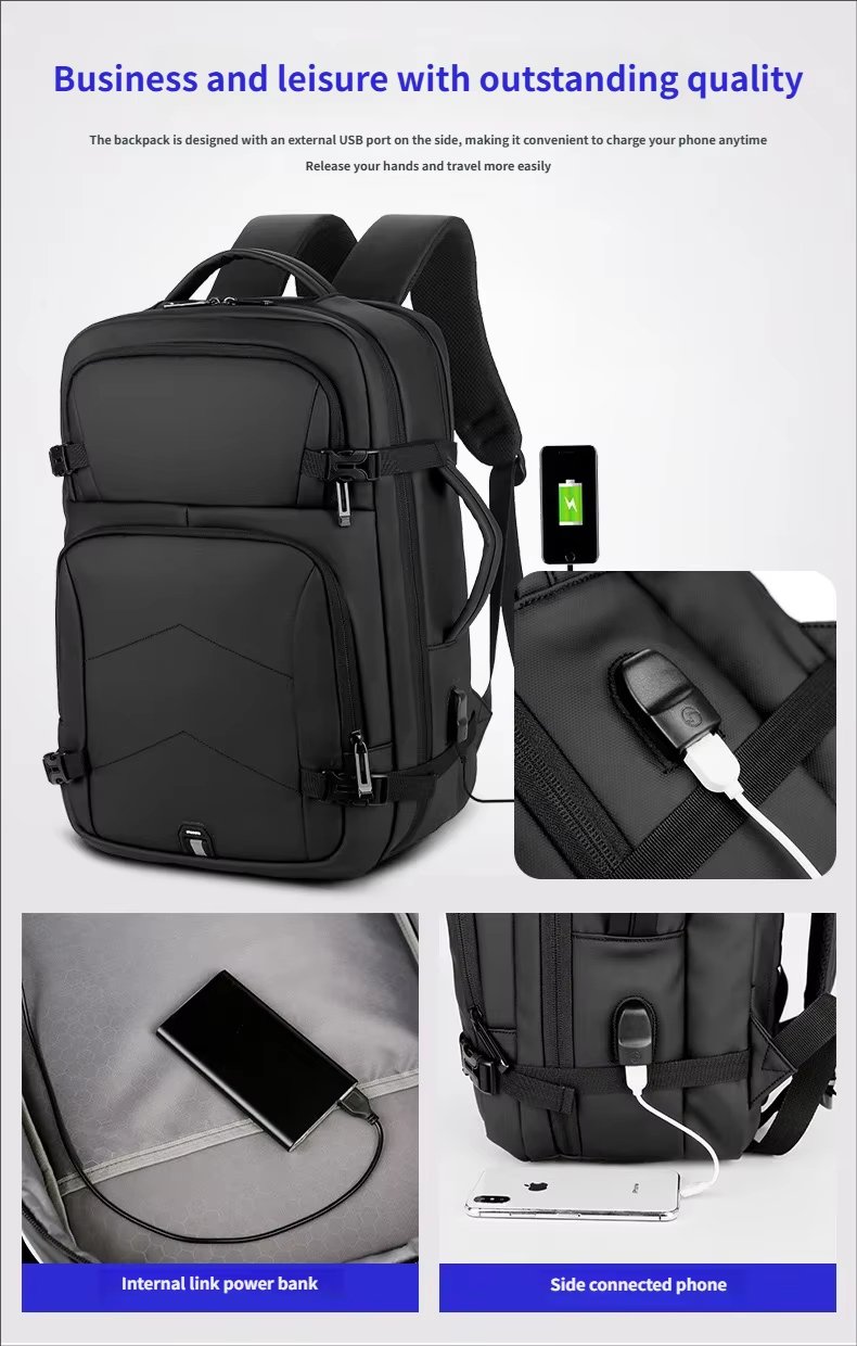 Water-Resistant Large Capacity USB Modern Outdoor Oxford Laptop Backpack product detail