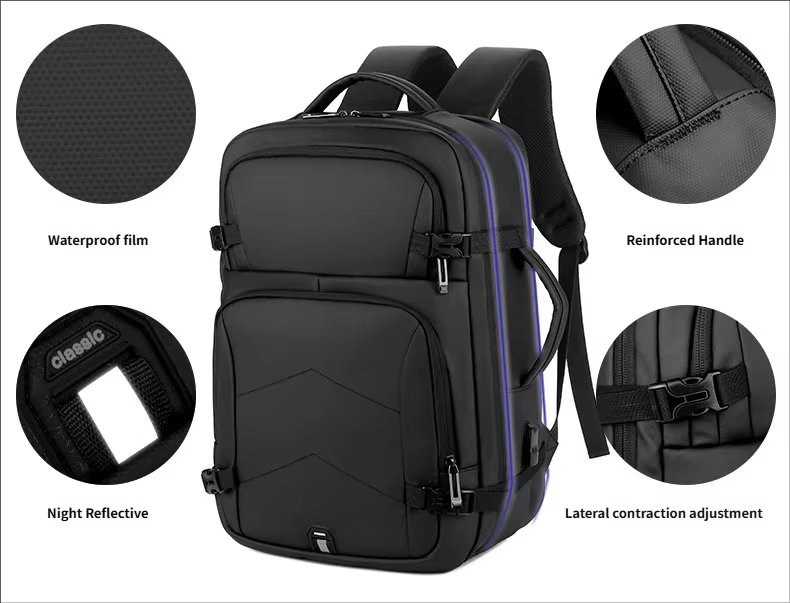 Water-Resistant Large Capacity USB Modern Outdoor Oxford Laptop Backpack product detail