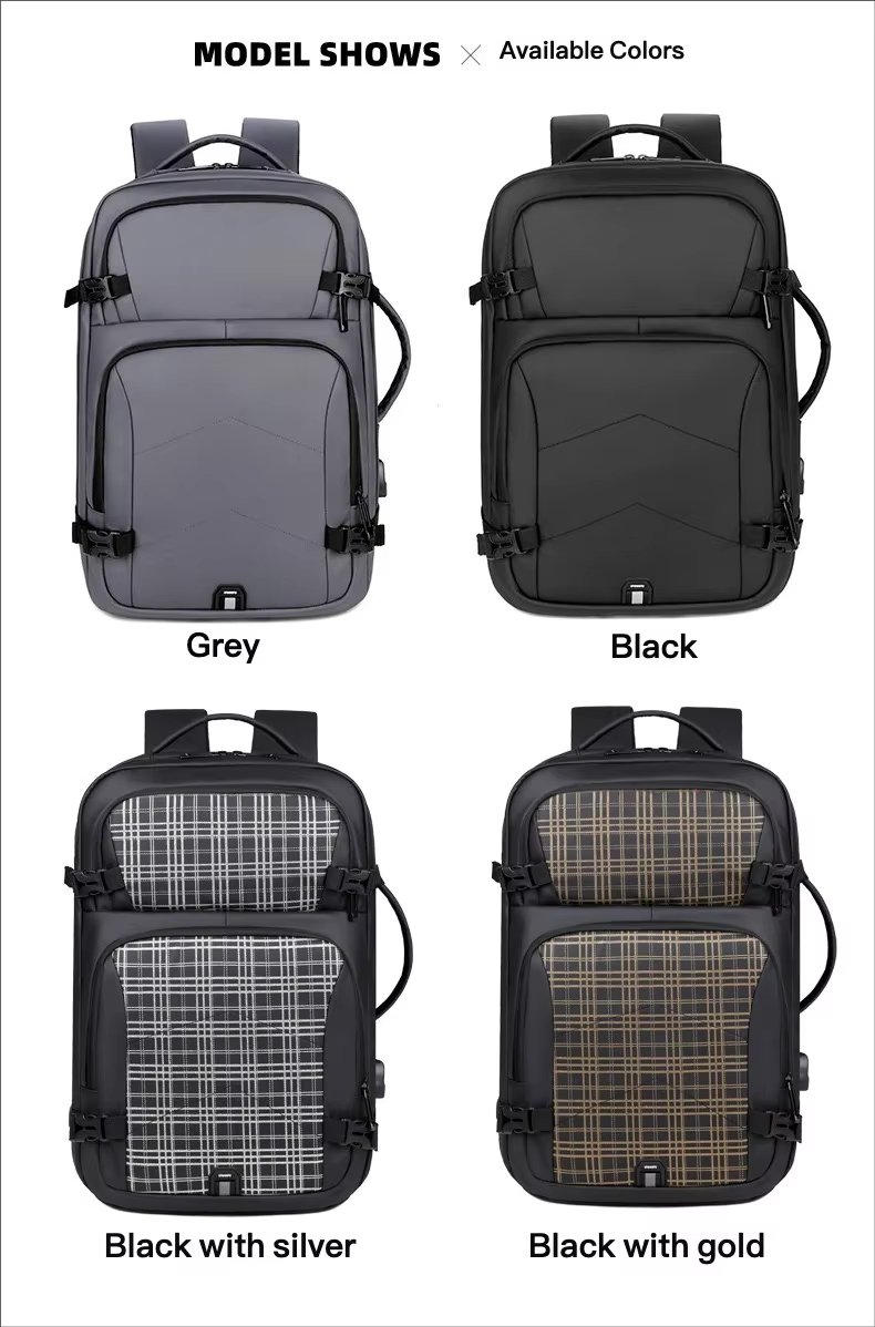 Water-Resistant Large Capacity USB Modern Outdoor Oxford Laptop Backpack product detail