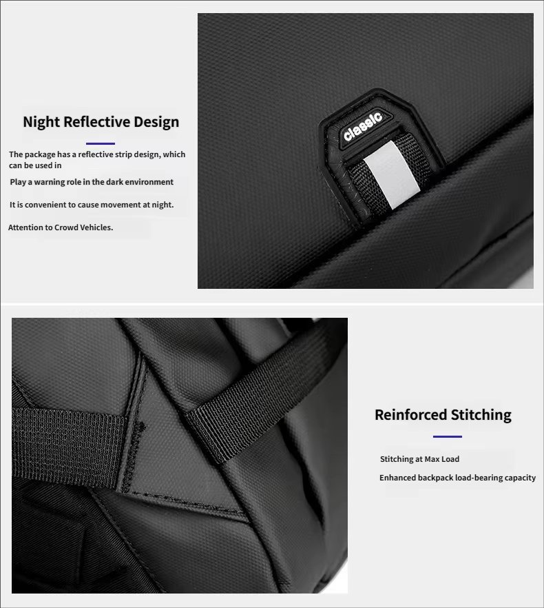 Water-Resistant Large Capacity USB Modern Outdoor Oxford Laptop Backpack product detail