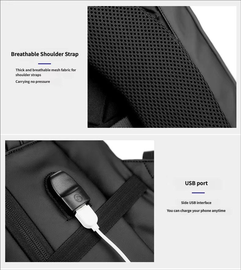Water-Resistant Large Capacity USB Modern Outdoor Oxford Laptop Backpack product detail