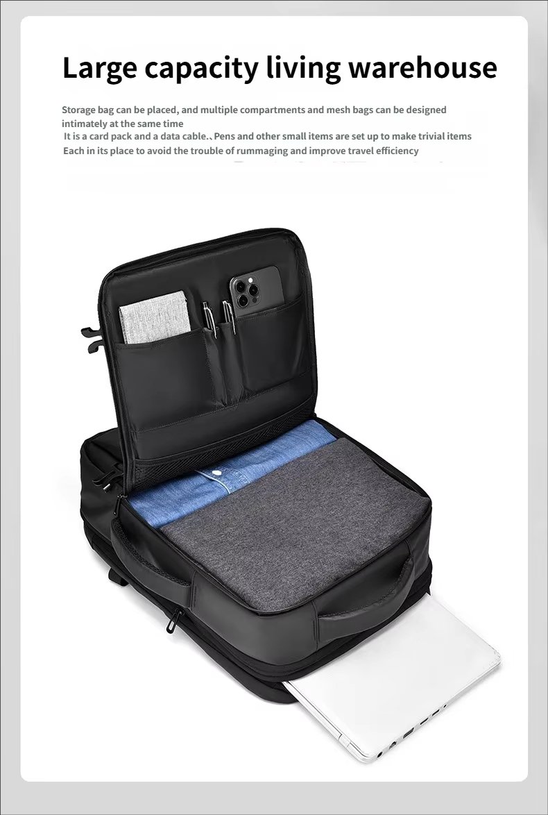 Water-Resistant Large Capacity Expandable Business Travel Oxford Laptop Backpack product detail