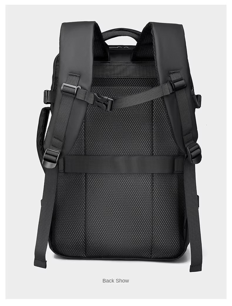Water-Resistant Large Capacity Expandable Business Travel Oxford Laptop Backpack product detail