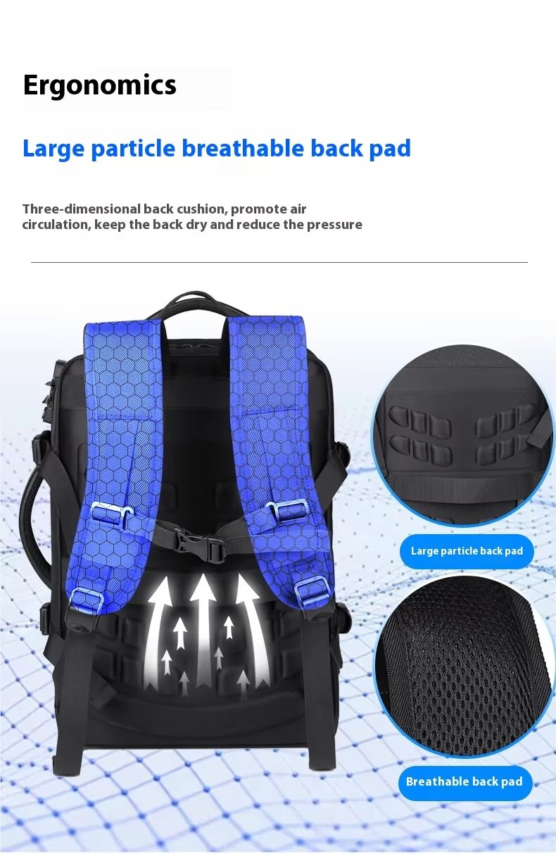 Anti-Theft Large Capacity Expandable Modern Business Oxford Laptop Backpack product detail