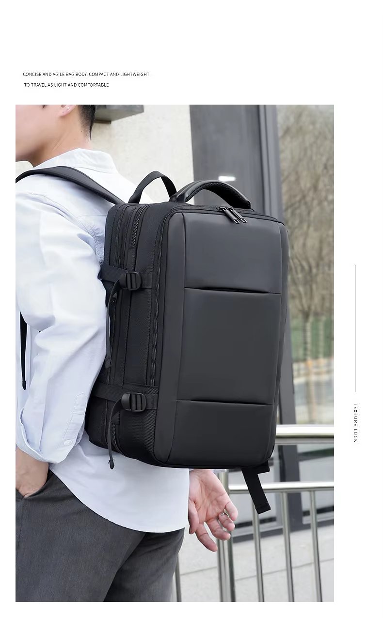 Anti-Theft Large Capacity Expandable Modern Business Oxford Laptop Backpack product detail