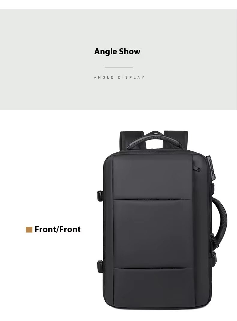 Anti-Theft Large Capacity Expandable Modern Business Oxford Laptop Backpack product detail